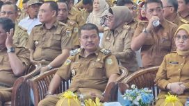 Wakil Bupati Parigi Moutong, Abdul Sahid, menghadiri sosialisasi peluang kerja dan penandatanganan MoU perlindungan pekerja migran bersama sejumlah pejabat daerah di Gedung Gelora Bumi Kaktus, Kota Palu. Foto: Diskominfo Parimo