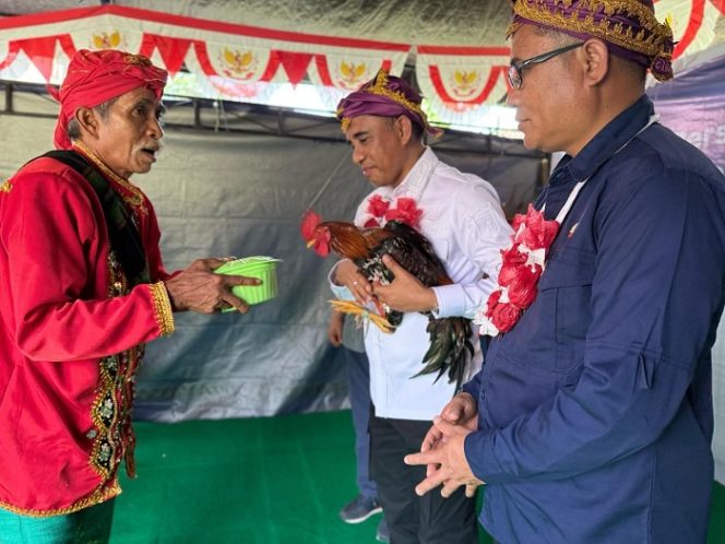 
 Gubernur Sulteng Anwar Hafid menerima penyambutan adat warga Banggaiba saat perayaan HUT ke-80 RI di Kulawi, Sigi. Foto: Tim Media Gubernur Sulteng