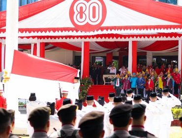 Suasana upacara HUT ke-80 RI di Sulawesi Tengah. Foto: Tim Media Gubernur Sulteng