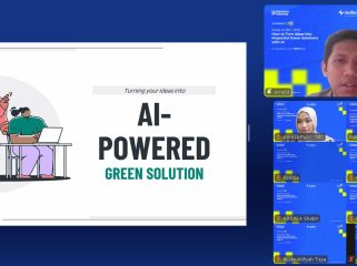 Webinar Just on Indibiz Insight yang digelar Indibiz KTI menyoroti peran kecerdasan buatan (AI) dalam mendorong inovasi bisnis hijau dan solusi berkelanjutan bagi generasi muda. Foto: Telkom Regional 5