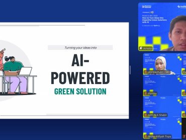 Webinar Just on Indibiz Insight yang digelar Indibiz KTI menyoroti peran kecerdasan buatan (AI) dalam mendorong inovasi bisnis hijau dan solusi berkelanjutan bagi generasi muda. Foto: Telkom Regional 5