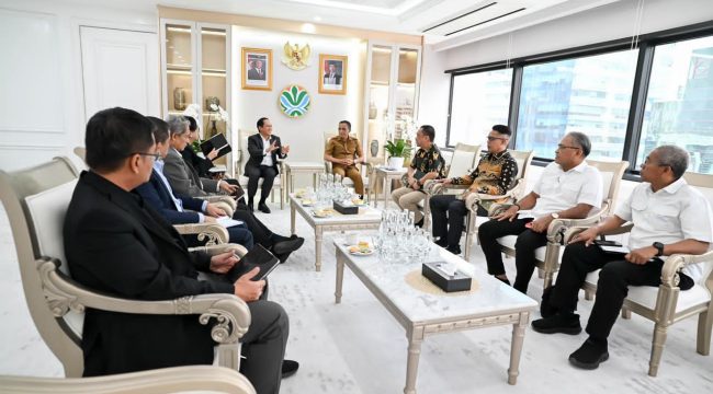 Suasana audiensi antara Pemerintah Provinsi Sulawesi Tengah dan Kementerian Lingkungan Hidup membahas penanganan tambang ilegal dan perlindungan lingkungan. Foto: Pemprov Sulteng 
