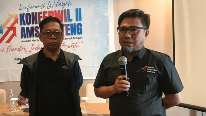 
 Peserta Konferwil II AMSI Sulawesi Tengah berfoto bersama usai penetapan kepengurusan periode 2026–2030 di Palu. Dok. AMSI Sulteng 