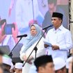 Gubernur Anwar Hafid dan Wakil Gubernur Reny Lamadjido saat peringatan setahun kepemimpinan di Masjid Raya Baitul Khairaat, Palu. Foto: Pemprov Sulteng 