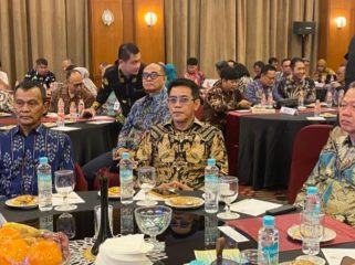 Erwin Burase mengikuti rakor pengembangan SDM transportasi di Jakarta. Foto: Dok. Pemda Parigi Moutong 