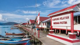 Kampung Nelayan Merah Putih. Foto: Ilustrasi AI