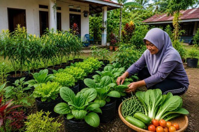 
 Pekarangan Rumah Jadi Sumber Pangan, Parigi Moutong Dorong Ekonomi Keluarga. Foto: PPID/AI