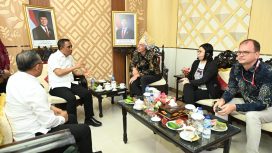 Gubernur Sulawesi Tengah Anwar Hafid menerima kunjungan Duta Besar Jerman untuk Indonesia Ralf Beste di Palu. Foto: Pemprov Sulteng
