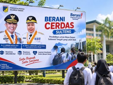 Ilustrasi program Berani Cerdas Sulteng yang menampilkan Gubernur Anwar Hafid dan Wakil Gubernur Reny Lamadjido. Foto: AI/PaluPoso