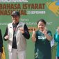 Peserta Kampanye Bahasa Isyarat dan Budaya Tuli memperagakan bahasa isyarat dalam rangka memperingati Pekan Tuli Internasional dan Hari Bahasa Isyarat di Kota Palu. Foto: Jufri/Pemkot Palu