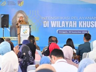Suasana kegiatan Intensifikasi Pelayanan KB Wilayah Khusus Tahun 2026 di Kabupaten Donggala, Senin (28/9/2026). Foto: Pemprov Sulteng